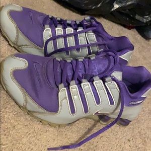 Worn Size 8 Purple & Gray Nike Shox
